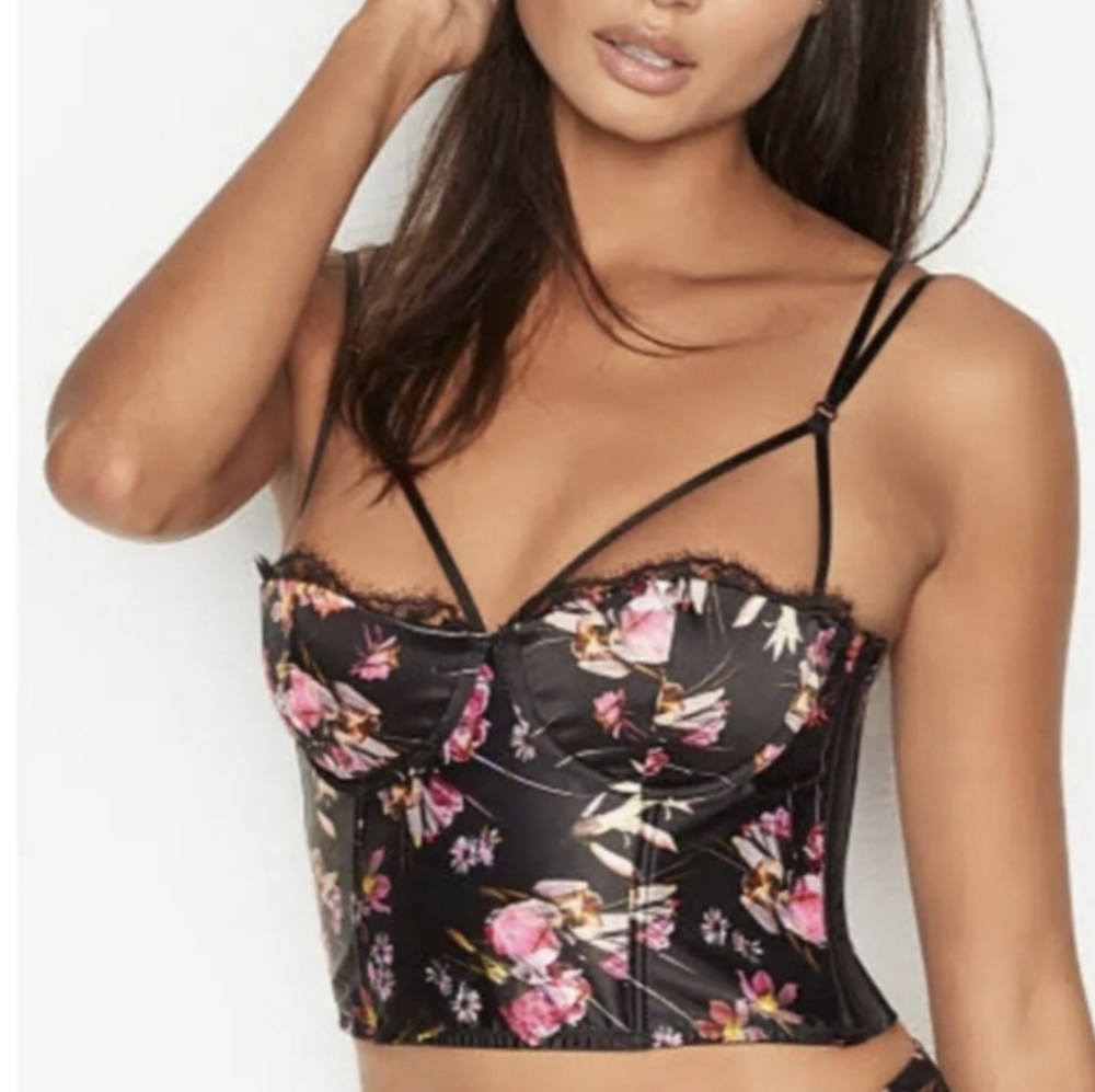 Victoria's Secret Floral Corset *stunning* *nwt*